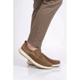 Voyager Erkek Kum Nubuk Hakiki Deri Kolay Giyilebilir Hafızalı Rahat Taban Casual Ayakkabı Loafer 6501 M