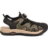 Voyager Erkek Outdoor Trekking Sandalet Çevirmeli Hızlı Bağlama Kapalı Burun Nefes Alabilen Haki E339 M