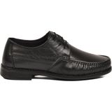 Voyager Erkek Siyah Hakiki Deri Delikli Hava Alan Bağcıklı Günlük Ayakkabı Sensitive 3606-1 M