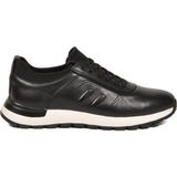 Voyager Erkek Siyah Hakiki Deri Günlük Ayakkabı Rahat Konforlu Şık Bağcıklı Sneaker M294 M