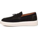 Voyager Erkek Siyah Süet Hakiki Deri Rahat Konfor Tabanlı Makosen Şık Smart Casual Ayakkabı Loafer 6795 M - Siyah Suet