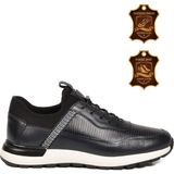 Voyager Lacivert Hakiki Deri Erkek Casual Sneaker Memory Taban Premium Casual Ayakkabı M033 M