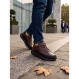 Voyager M053 Erkek Deri Casual Bot - Taba