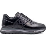 Voyager M157 Erkek Hakiki Deri Sneaker Ayakkabı - Siyah