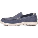 Voyager Mavi Nubuk Hakiki Deri Anatomik Tabanlı Erkek Casual Ayakkabı Loafer M732 - Açık Mavi