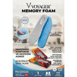 Voyager Memory Foam MFG Terleme Yapmayan Özel Dizayn Ortopedik Tabanlık Gri