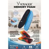 Voyager Memory Foam MFS Terleme Yapmayan Özel Dizayn Ortopedik Tabanlık Siyah