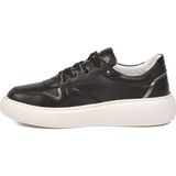 Voyager Siyah Hakiki Deri Anatomik Rahat Tabanlı Kadın Casual Sneaker Ayakkabı Z202 Z