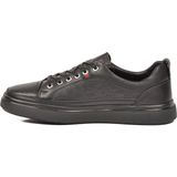 Voyager Siyah Hakiki Deri Erkek Casual Sneaker Memory Tabanlı Günlük Ayakkabı M665 M