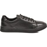 Voyager Siyah Hakiki Deri Erkek Günlük Sneaker Nefes Alabilen Memory Foam Casual Ayakkabı M682 M