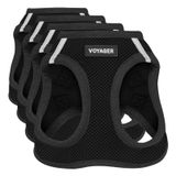 Voyager Step-In Air Köpek Koşum Takımı - Küçük ve Orta Ölçekli Köpekler için Yeleğe Tüm Hava Mesh Adım Best Pet Supplies Black, L (4 paketi)