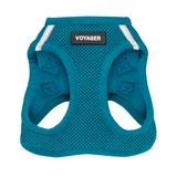 Voyager Step-In Air Köpek Koşum Takımı - Tüm Hava Örgüsü, Yansıtıcı, Küçük, Orta Köpekler, Kediler için Çekme Halkası Yok, Kanca ve Halka Bağlayıcı, Toka, Çift D Halkalı - Turkuaz, XXS