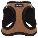 Voyager Step-In pelüş köpek koşum takımı, yumuşak pelüş, Best Pet Supplies küçük ve orta boy köpekler için yelek koşum takımı - bej pelüş, S (göğüs çevresi: 36,8-40,6 cm)