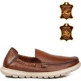 Voyager Taba Erkek Hakiki Deri Smart Casual Loafer Ayakkabı Hafızalı Rahat Taban Sensitive M599 M