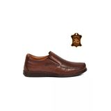 Voyager Taba Hakiki Deri Nefes Alabilen Rahat Konfor Tabanlı Erkek Casual Ayakkabı Loafer Sensitive 3237-1 M