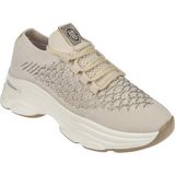 Voyager Taş Detaylı Triko Kadın Spor Ayakkabı Sneaker VOY-064 Bej