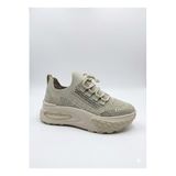 Voyager Triko Kalın Taban Kadın Sneaker Ayakkabı B029, Krem, 39 Beden, 39 EU, numeric_39