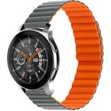 Voyo Amazfit Gtr Lite / Pace Saat Kordonu Mıknatıslı Parçalı Kayış Strap - Gri - Turuncu