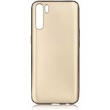 Voyo Oppo Reno 3 Kılıf Soft ve Pürüzsüz Yüzeyli Ipeksi Silikon Kapak - Gold