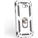 Voyo Samsung Galaxy J4 Plus Kılıf Ultra Koruyan Yüzüklü Tank Stand Olan Mıknatıslı Voyotank - Gri