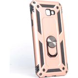 Voyo Samsung Galaxy J4 Plus Kılıf Ultra Koruyan Yüzüklü Tank Stand Olan Mıknatıslı Voyotank - Rose Gold