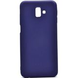 Voyo Samsung Galaxy J6 Plus Kılıf Soft ve Pürüzsüz Yüzey Ipeksi Silikon Kapak Hopy - Lacivert