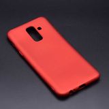 Voyo Samsung Galaxy J8 Kılıf Soft ve Pürüzsüz Yüzey Ipeksi Silikon Kapak Hopy - Kırmızı