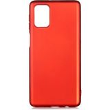 Voyo Samsung Galaxy M31S Kılıf Soft ve Pürüzsüz Yüzey Ipeksi Silikon Kapak Hopy - Kırmızı