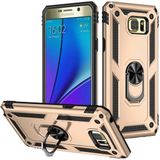 Voyo Samsung Galaxy Note 5 Kılıf Ultra Koruyan Yüzüklü Tank Stand Olan Mıknatıslı Voyotank - Gold