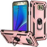 Voyo Samsung Galaxy Note 5 Kılıf Ultra Koruyan Yüzüklü Tank Stand Olan Mıknatıslı Voyotank - Rose Gold