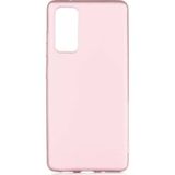 Voyo Samsung Galaxy S20 Fe Kılıf Soft ve Pürüzsüz Yüzey Ipeksi Silikon Kapak Hopy - Rose Gold