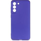 Voyo Samsung Galaxy S21 Fe Kılıf Soft ve Pürüzsüz Yüzey Ipeksi Silikon Kapak Hopy - Saks Mavi