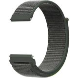 Voyo Samsung Galaxy Watch 6 44MM ve 40MM Saat Kordon Kayış Kumaş Hasır Örgü Strap - Koyu Yeşil