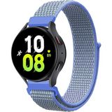 Voyo Samsung Galaxy Watch 6 44MM ve 40MM Saat Kordon Kayış Kumaş Hasır Örgü Strap - Mavi