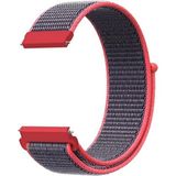 Voyo Samsung Galaxy Watch 6 44MM ve 40MM Saat Kordon Kayış Kumaş Hasır Örgü Strap - Pembe - Gri