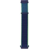 Voyo Samsung Galaxy Watch 6 44MM ve 40MM Saat Kordon Kayış Kumaş Hasır Örgü Strap - Yeşil - Lacivert