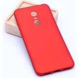 Voyo Xiaomi Redmi 5 Plus Kılıf Soft ve Pürüzsüz Yüzey Ipeksi Silikon Kapak Hopy - Kırmızı