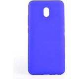 Voyo Xiaomi Redmi 8A Kılıf Soft ve Pürüzsüz Yüzey Ipeksi Silikon Kapak Hopy - Saks Mavi