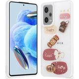 Voyo Xiaomi Redmi Note 12 Pro Plus 5g Desenli Kabartmalı Figürlü Kapak Kılıf - Beyaz