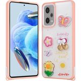 Voyo Xiaomi Redmi Note 12 Pro Plus 5g Desenli Kabartmalı Figürlü Kapak Kılıf - Pembe