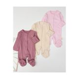 voyyo kids baby Kız Bebek Yazlık Jakarlı Düz Bebek Tulumu, 0-3 / 3-6 Aylık %100 Pamuklu Kız Bebek Tulumu