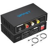 VPFET HDMI ses çıkarıcı 4 K Splitter optik 3.5mm AUX L veya R koaksiyel dönüştürücü 8 EDID ayarları destekler HDCP 1080p 3D dijital DTS 5.1 PCM PS4 PS5 Xbox yangın sopa geçiş CEC üzerinden