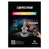 vr pro VRPRO Spectrum H4 LED Xenon Far Ampulü 12-24V Telefondan Uygulama Kontrollü 3000K-10000K Ayarlı