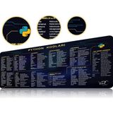 VRC Ticaret Python Kodları Mousepad 80X40CM Kaymaz Kauçuk Taban - Siyah