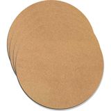 VRDEPO Supla 12 Adet Ham Mdf 33CM Yuvarlak 3mm - 33 x 33 cm - Kahverengi