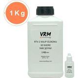 VRM Vernikrecinemarketi Yarı Şeffaf RTV-2 Kalıp Silikonu 30 Shore 1 kg Sert Kalıp Yapımı İçin Uygun