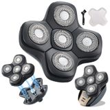 VRMETA MANSCAPED & Döner Elektrikli Tıraş Makineleri için 5D Yüzer Yedek Tıraş Makinesi Kafaları Evrensel Keskin Bıçaklar Kel Erkekler için Kafa Tıraş Makineleri (5D Siyah)