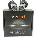 VRPRO H4 SLİM Mercekli LED Far Ampulü Beyaz Renk Metal Malzeme ile Hyundai Getz Modeline Uygun