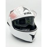 Vrt - Çene Açılır Vizörlü Kask [MD-808] [beyaz] [l]