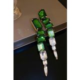 VS ACCESSORY Kristal Damla Uzun Püsküllü Küpe